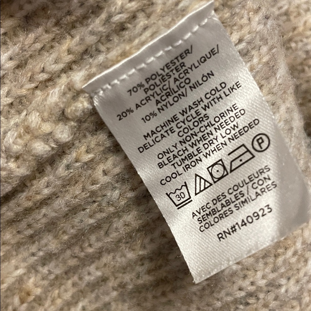 H4- LOFT Women's Large Cream Button-Up Cardigan Sweater - Picture 5 of 5